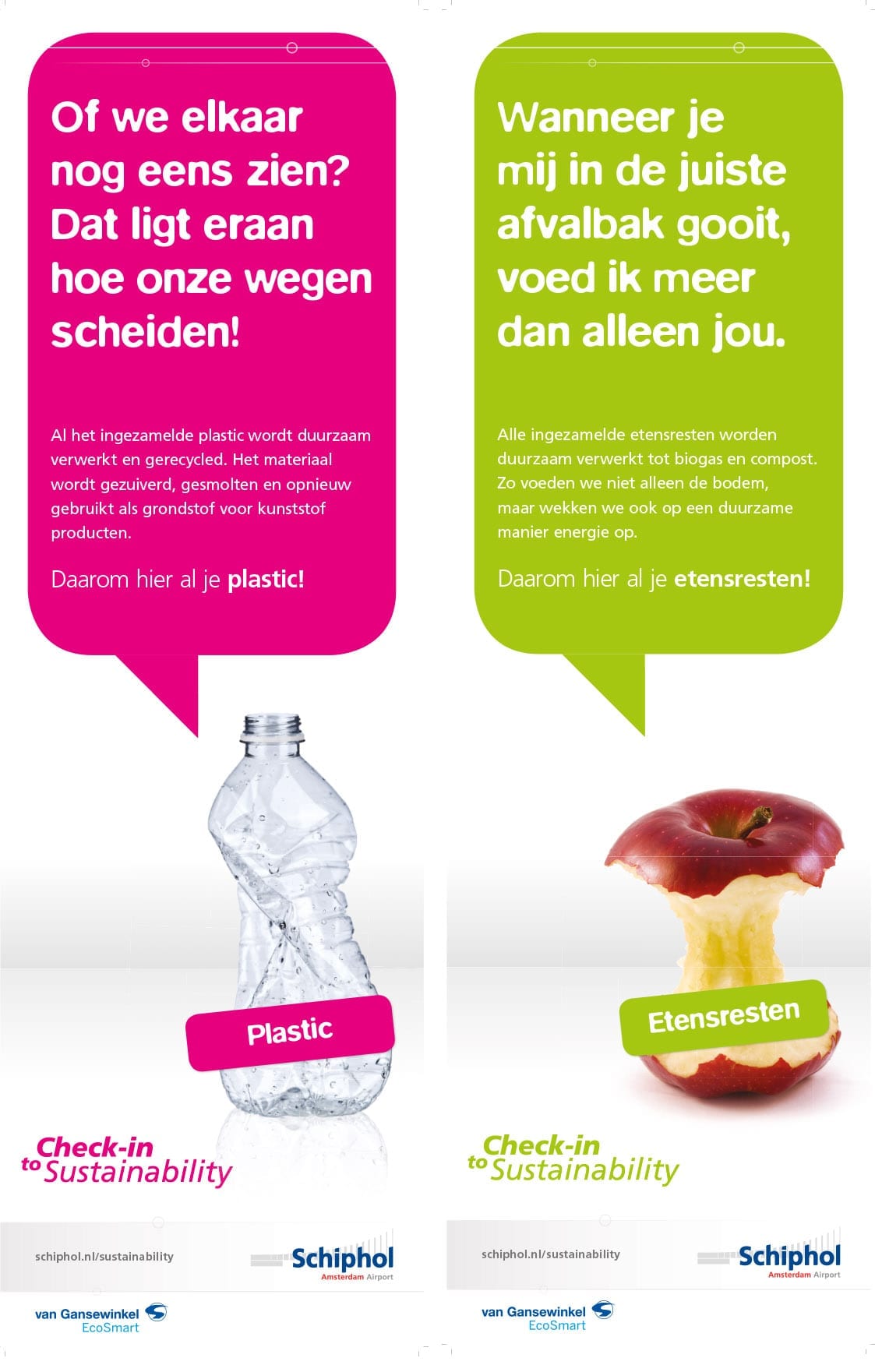 Schiphol website check in to sustainability